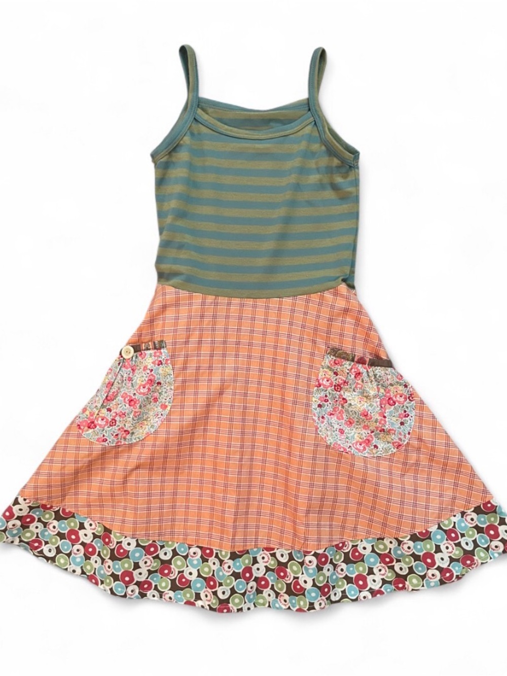 Matilda Jane Striped and Plaid Dress Girls Size 6